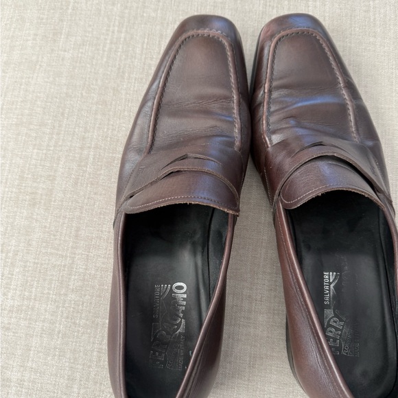 Salvatore Ferragamo Dark Brown Leather Loafers main image 5